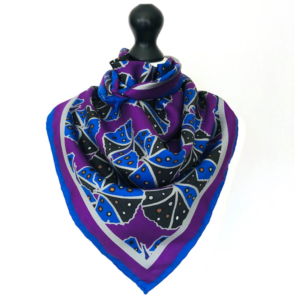 Square Silk Scarf - Autumn Leaves