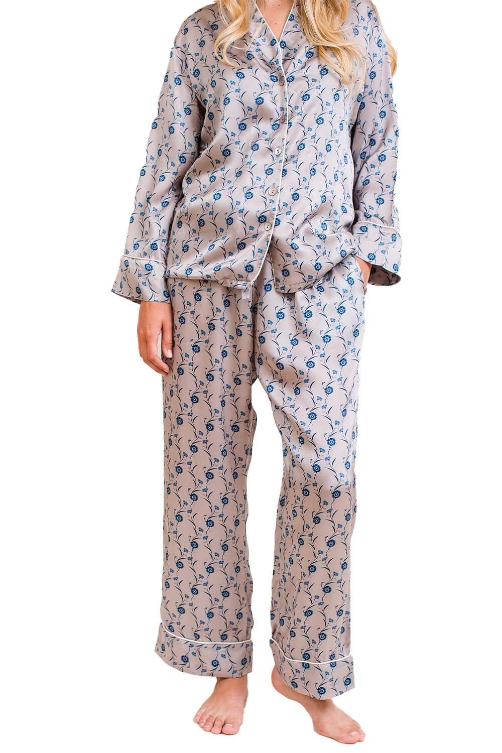 Silk Pyjama Set - Dewy Morning