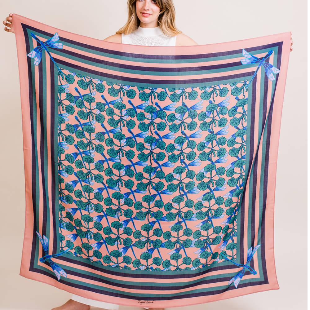 Wrap Wool& Cashmere Blend - Dragon Fly