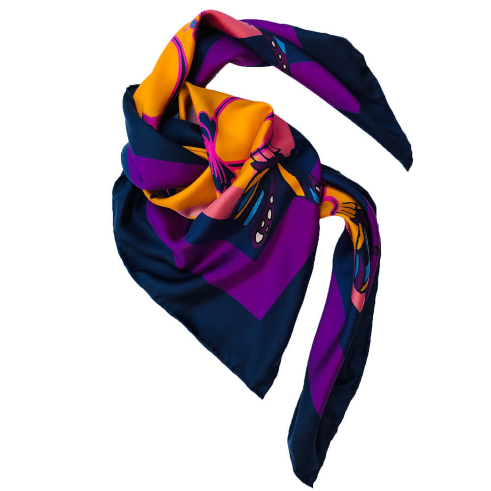 Square Silk Scarf - Flitter Flutter