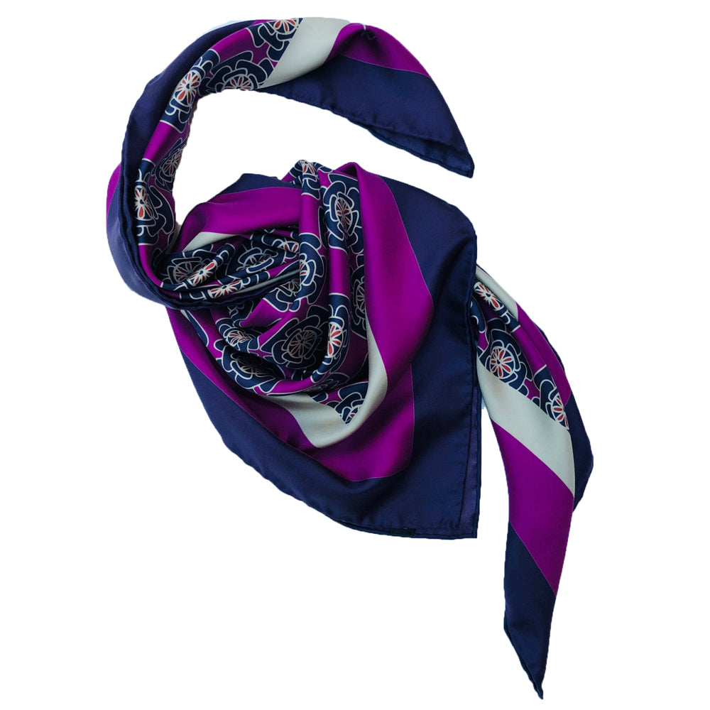 Square Silk Scarf - Lady Fortune In Pink