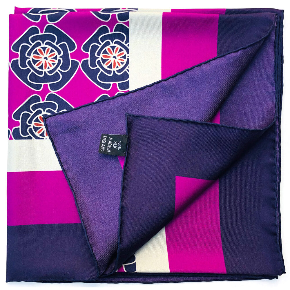 Square Silk Scarf - Lady Fortune In Pink
