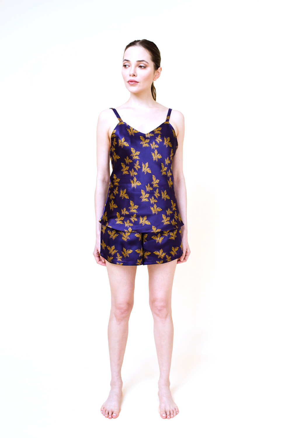 Silk Camisole Set - Midnight Blue