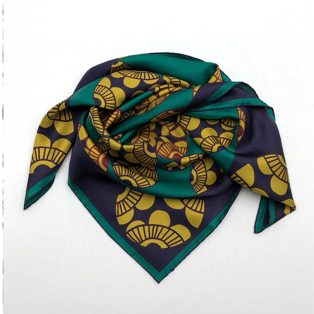 Square Silk Scarf - Kyoto Moss