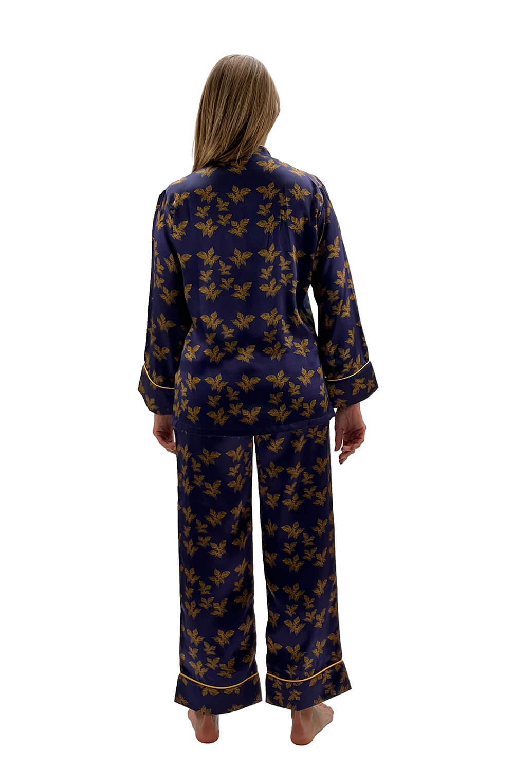 Silk Pyjama Set - Midnight Blue