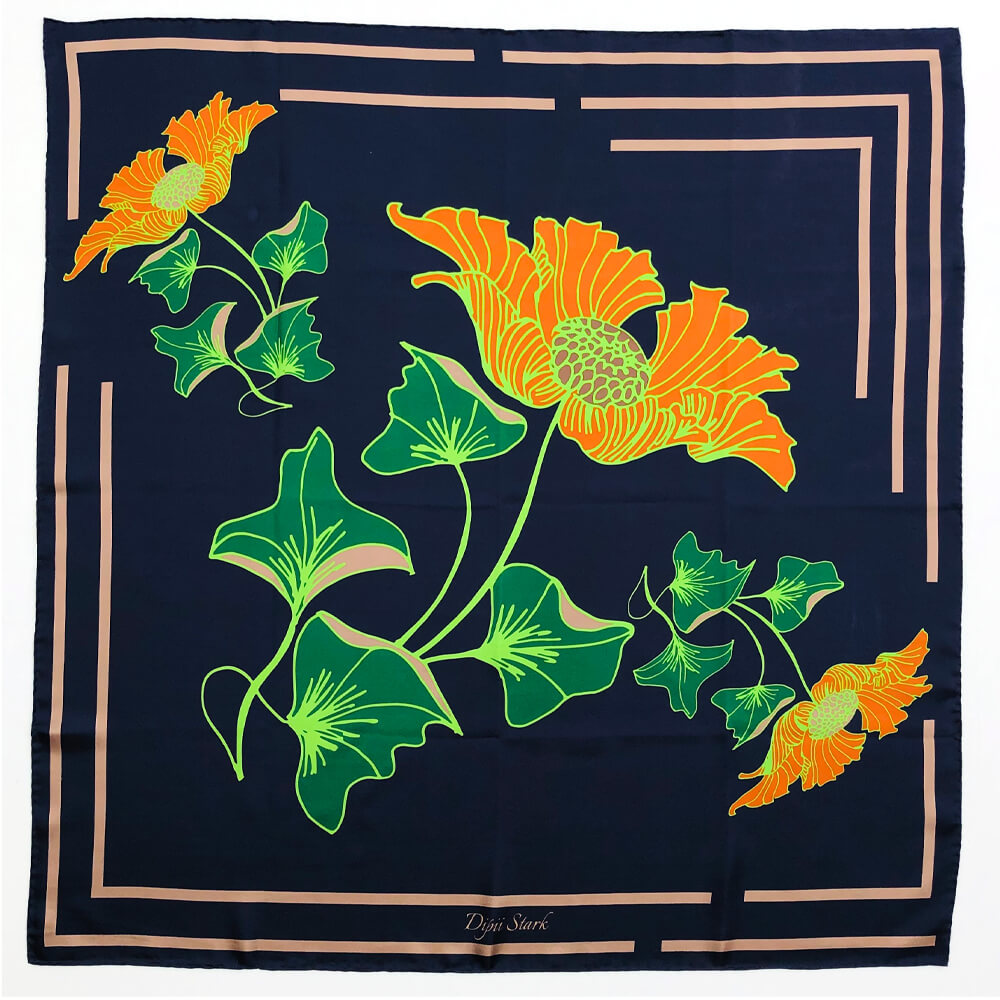 Square Silk Scarf - Bali Bloom