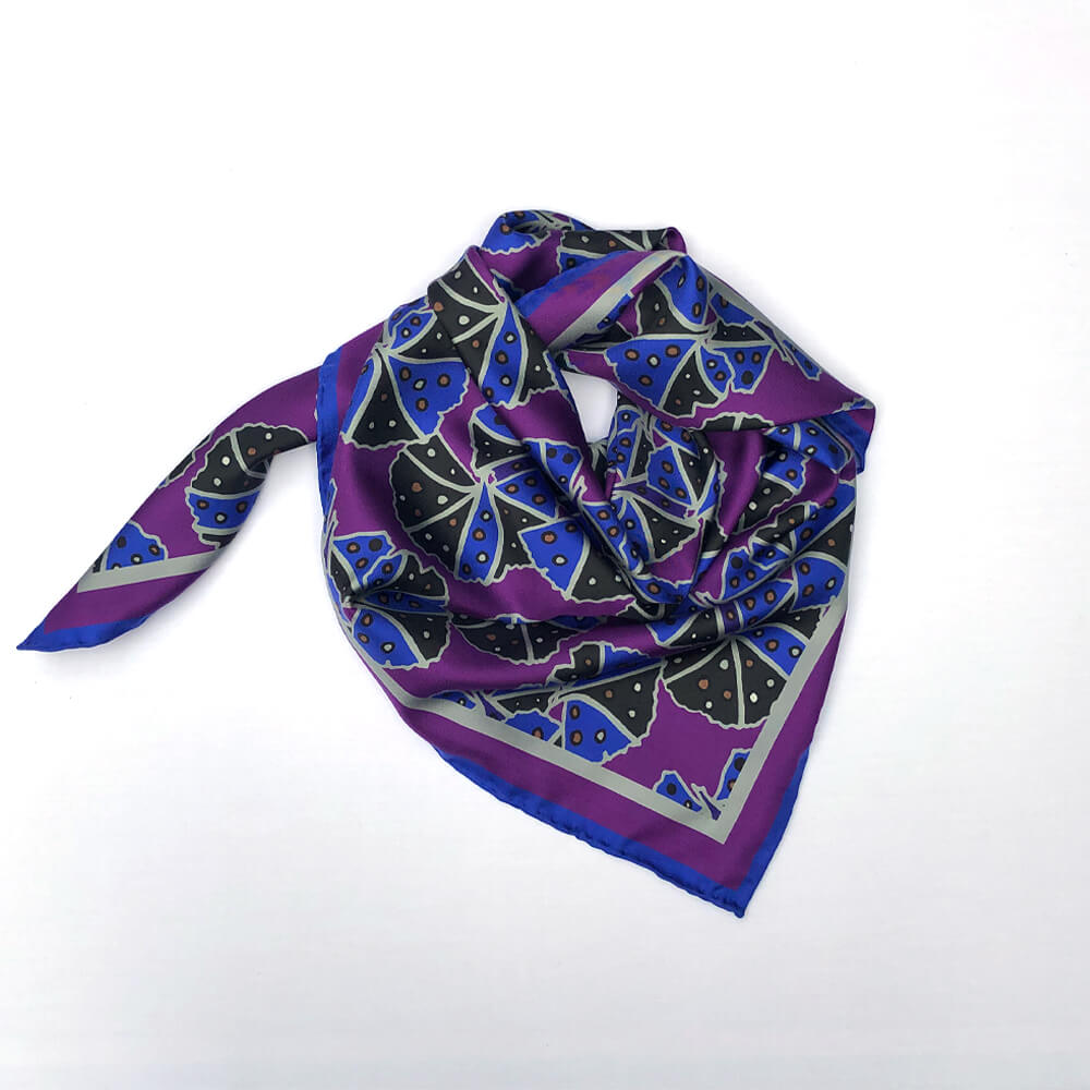 Square Silk Scarf - Autumn Leaves