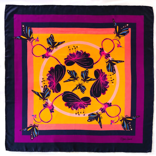 Square Silk Scarf - Flitter Flutter